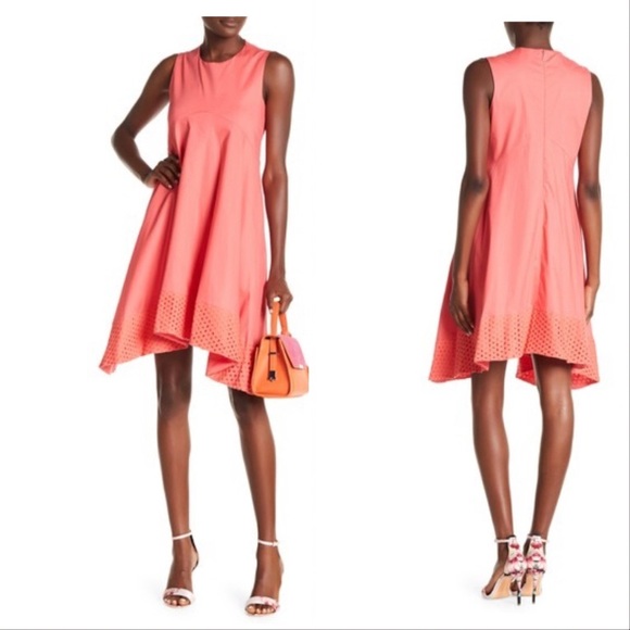 Nanette Lepore Dresses & Skirts - Nanette Lepore Coral Sleeveless Trapeze Dress NWT